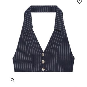 WeWoreWhat Bella Pinstripe Vest NWT